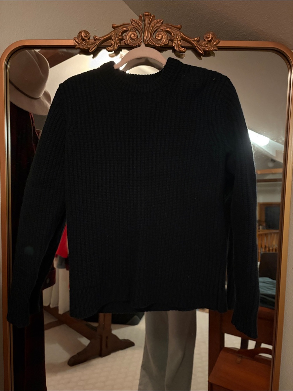 Taylor Stitch Navy Ribbed Crewneck Sweater